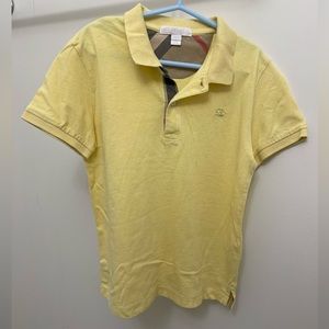 Burberry Yellow Polo T Shirt with 2 Buttons / Logo  (Unisex) Size 8Y